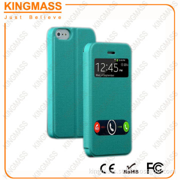 Mint Green Fashion Flip Case with Handling window for Iphone5
